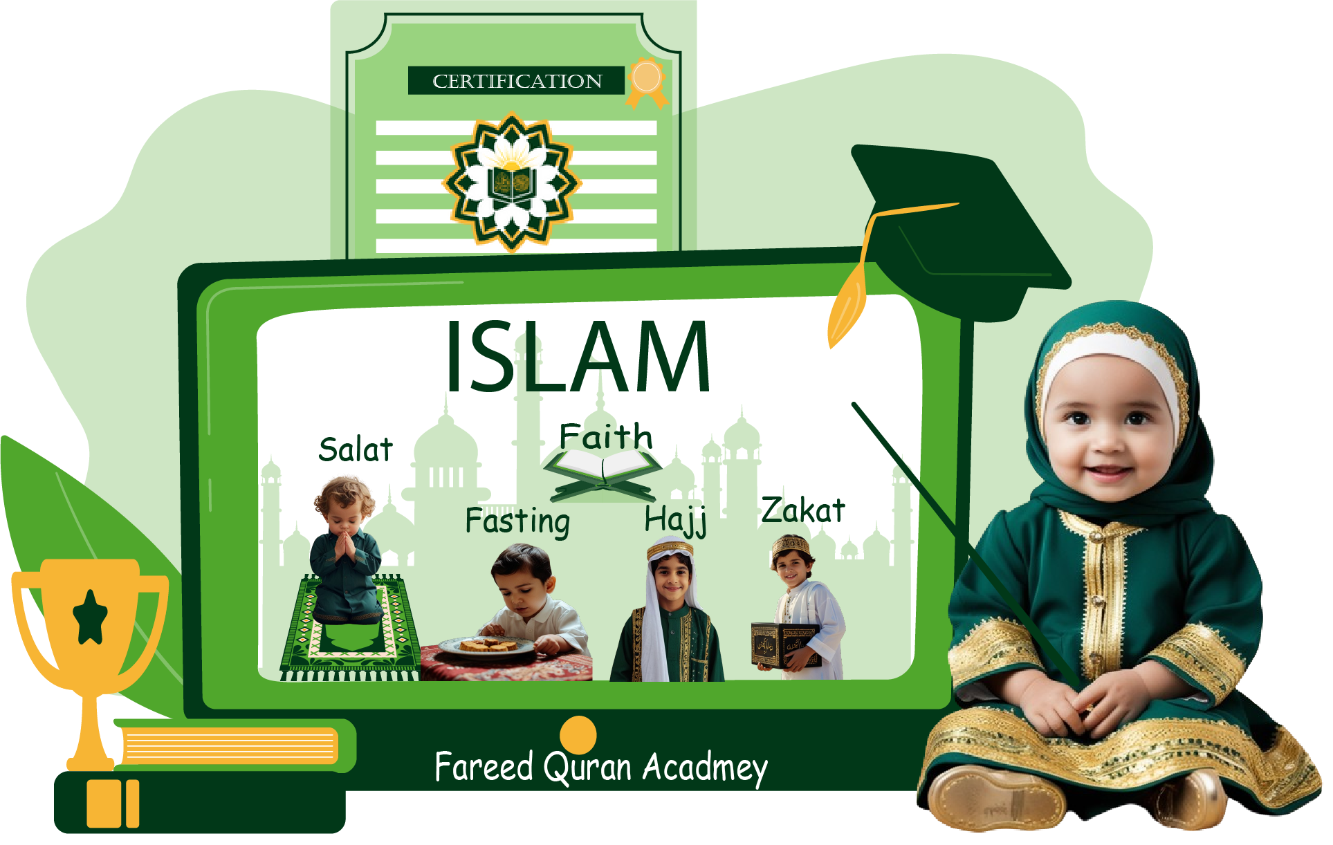 Islamic study course for kids and Adults. Online Quran Academy.